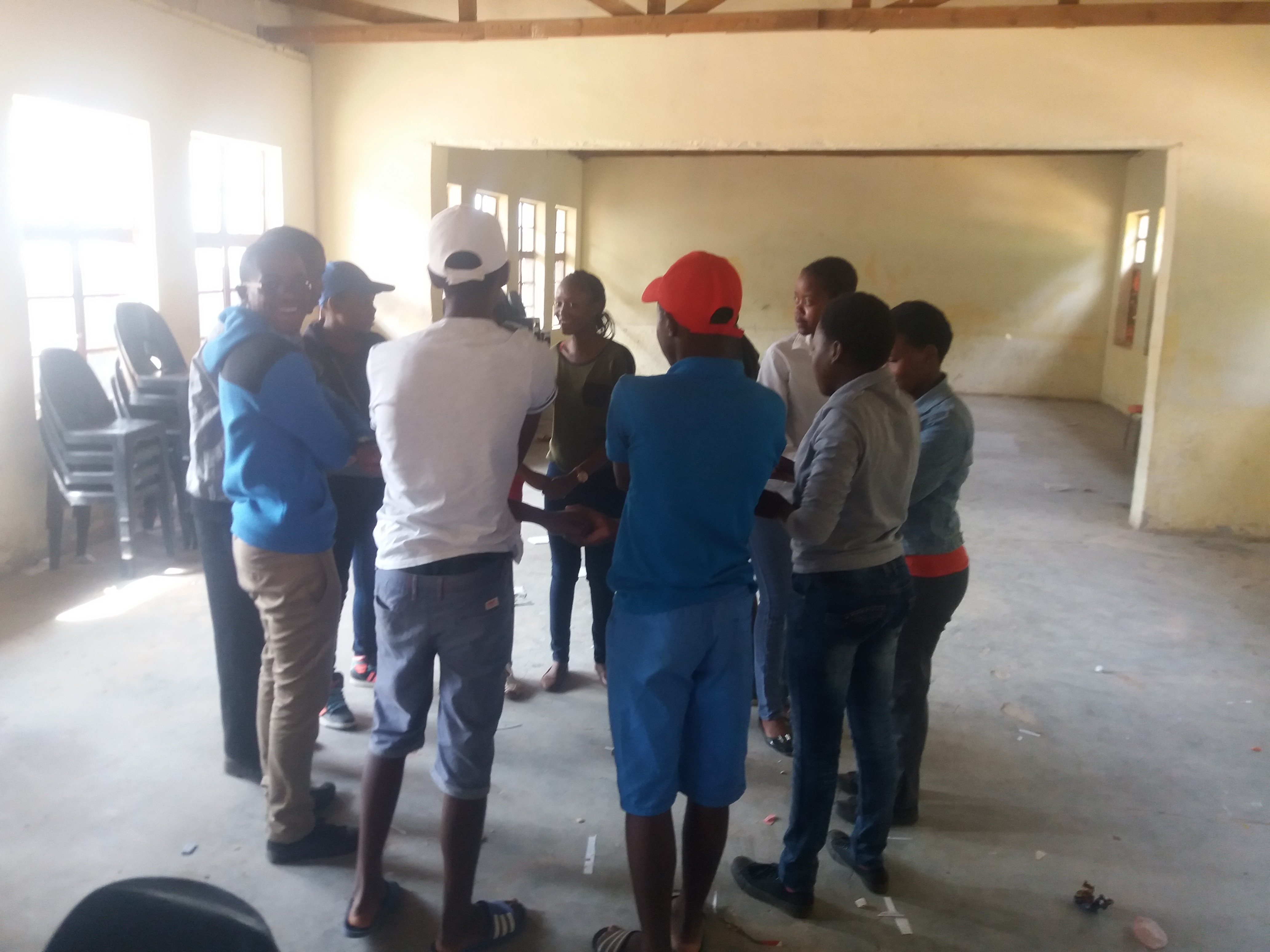 Team-work session at a Masedi School camp